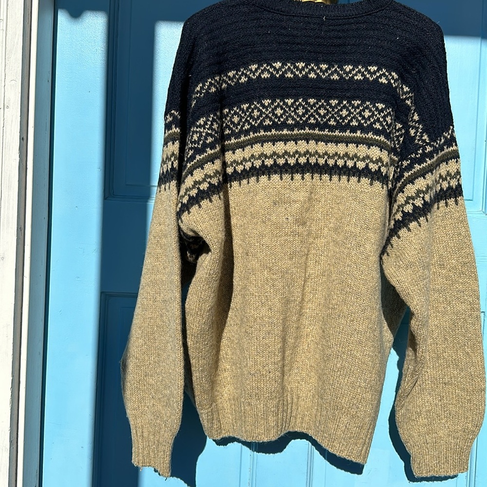 Eddie Bauer Wool Sweater Crewneck Navy size XL - Picture 11 of 14